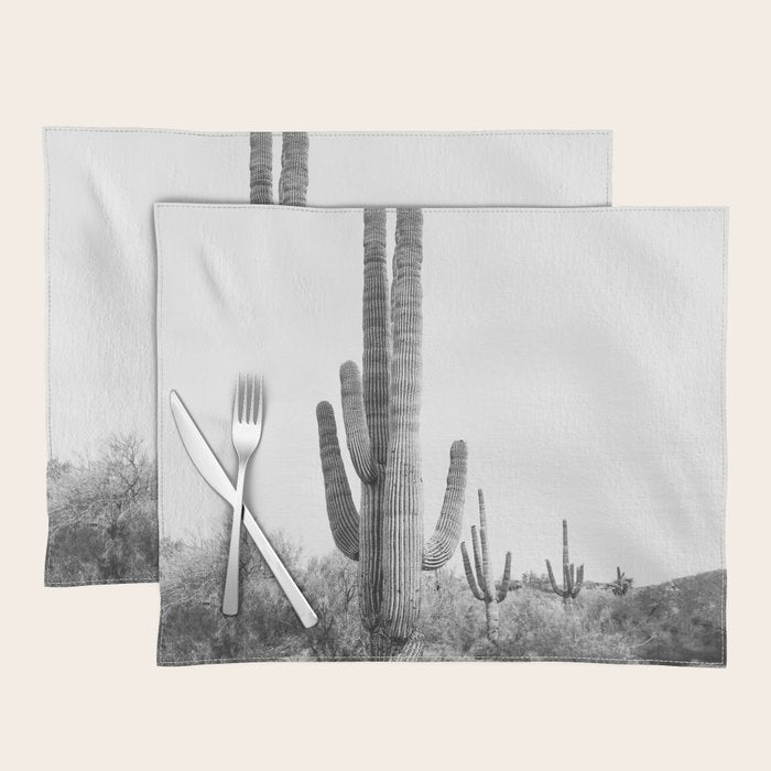 Desert Cactus BW Placemat Gallery Image 1