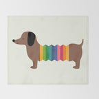Rainbow Dooooog Throw Blanket Gallery Image 2