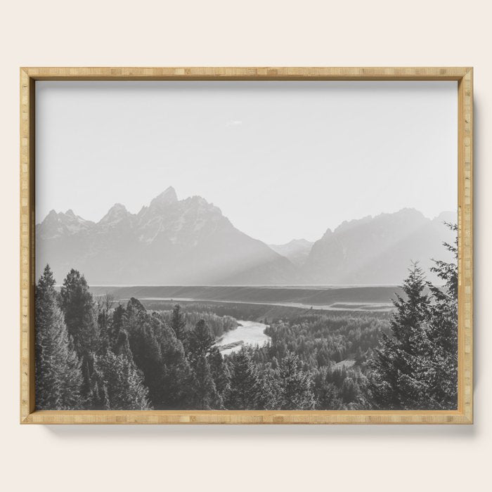 Grand Tetons Snake River Sunset Serving Tray Gallery Image 1