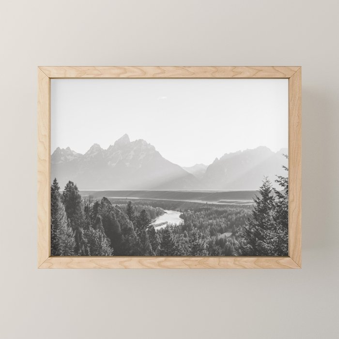 Grand Tetons Snake River Sunset Mini Art Print Gallery Image 1