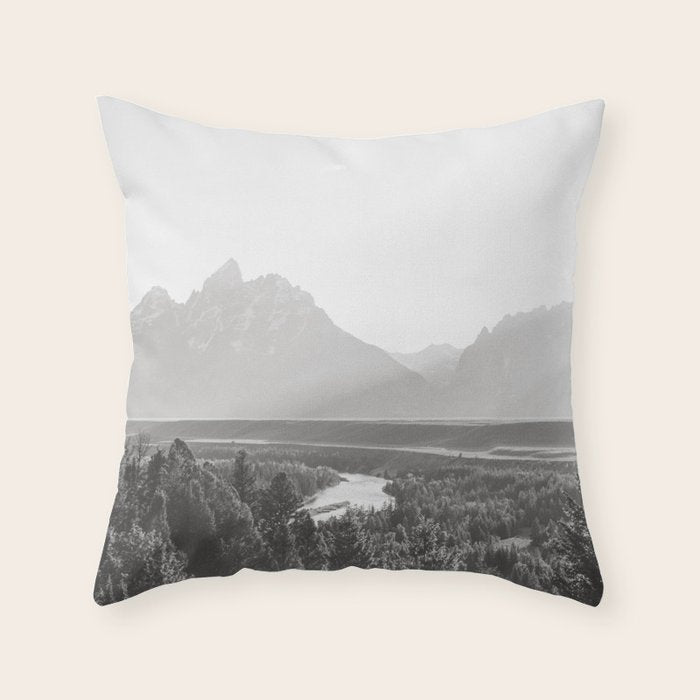 Grand Tetons Snake River Sunset Throw Pillow Gallery Image 6