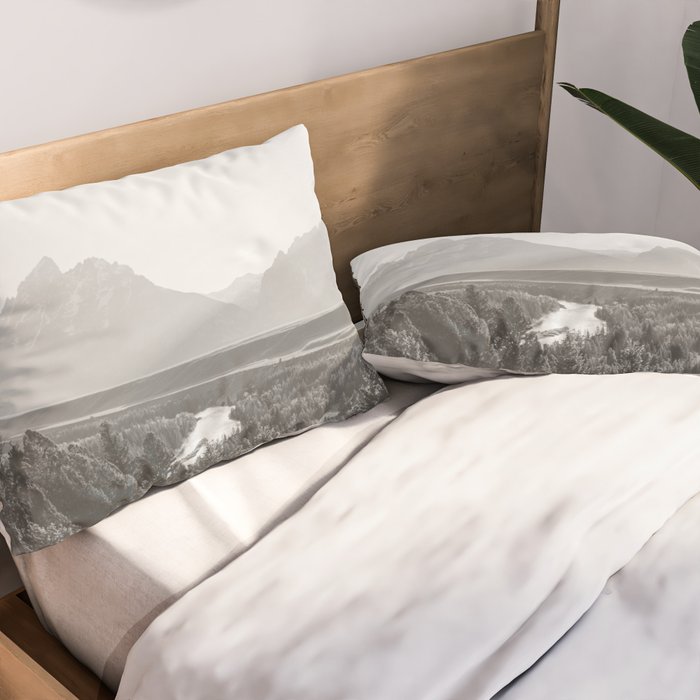 Grand Tetons Snake River Sunset Pillow Sham Gallery Image 2