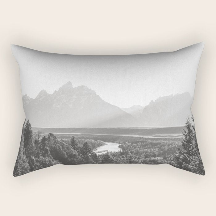 Grand Tetons Snake River Sunset Rectangular Pillow Gallery Image 2