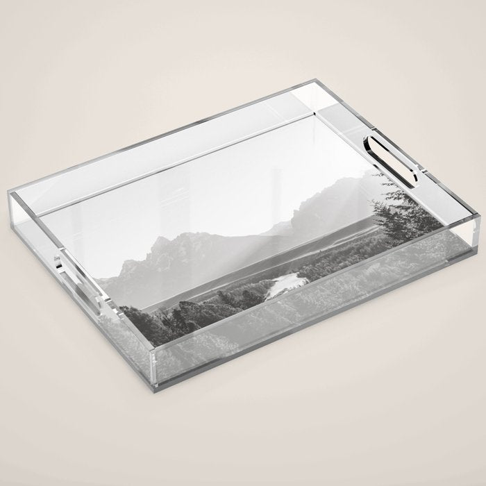 Grand Tetons Snake River Sunset Acrylic Tray Gallery Image 1