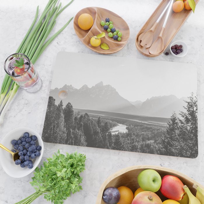 Grand Tetons Snake River Sunset Cutting Board Gallery Image 2
