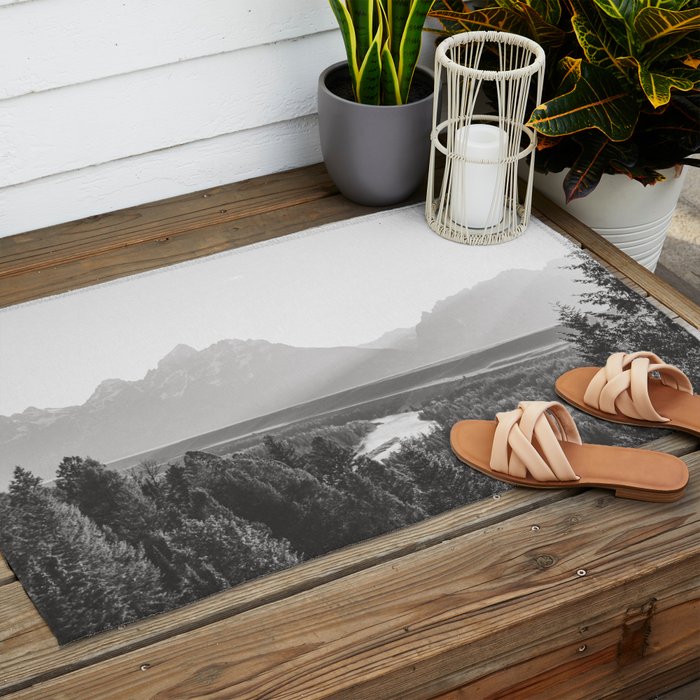 Grand Tetons Snake River Sunset Outdoor Rug Gallery Image 2