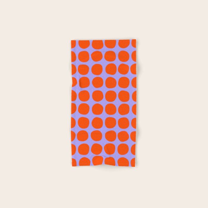 Circles in Purple and Orange Bath Towel Gallery Image 1