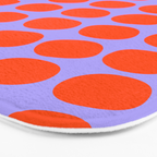 Circles in Purple and Orange Bath Mat Gallery Image 3