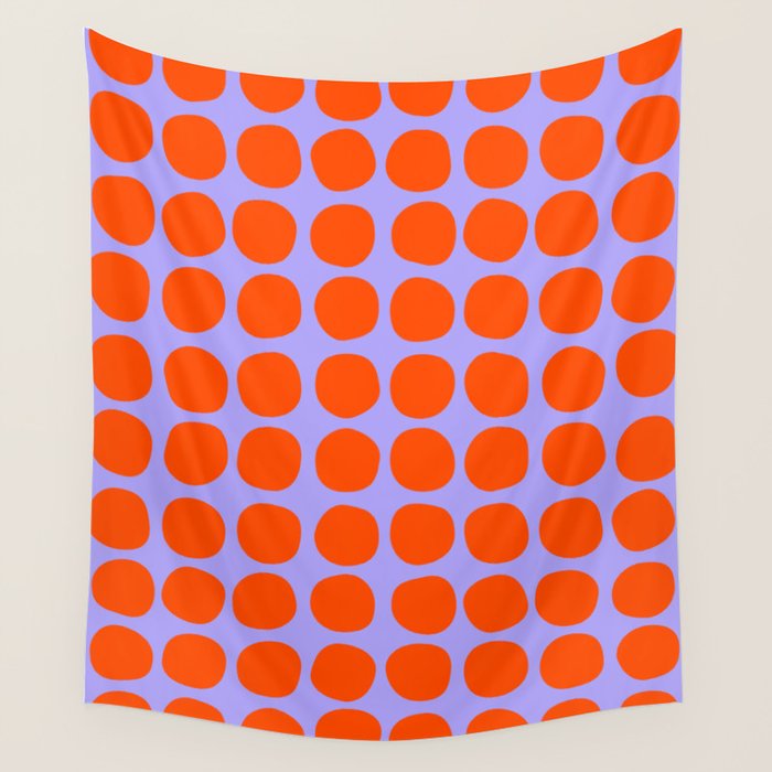 Circles in Purple and Orange Wall Tapestry Gallery Image 4