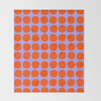 Circles in Purple and Orange Throw Blanket Gallery Image 2