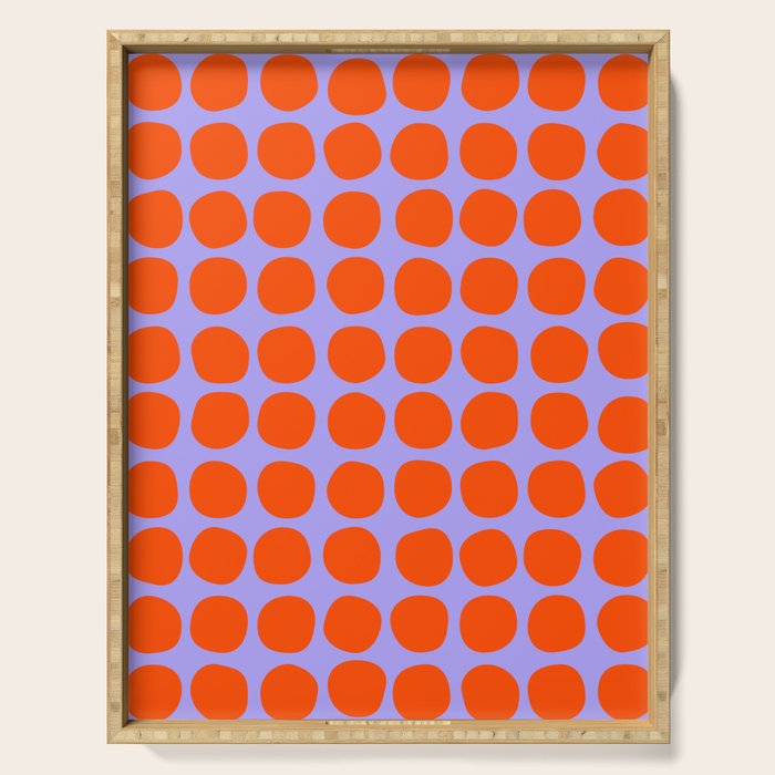 Circles in Purple and Orange Serving Tray Gallery Image 1