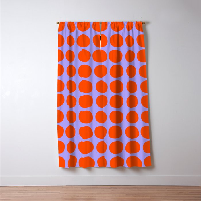 Circles in Purple and Orange Window Curtain Gallery Image 3