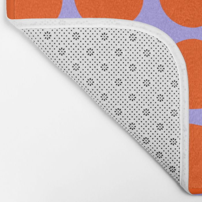 Circles in Purple and Orange Bath Mat Gallery Image 2