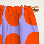 Circles in Purple and Orange Window Curtain Gallery Image 2