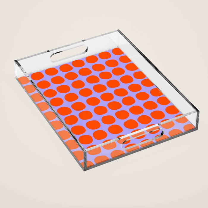 Circles in Purple and Orange Acrylic Tray Gallery Image 1