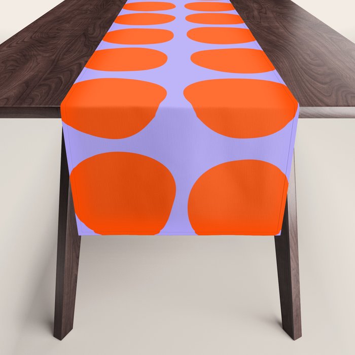 Circles in Purple and Orange Table Runner Gallery Image 1