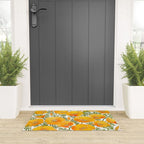 Gold watercolor California poppies Welcome Mat Gallery Image 3