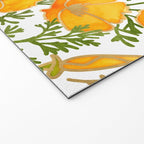 Gold watercolor California poppies Welcome Mat Gallery Image 2