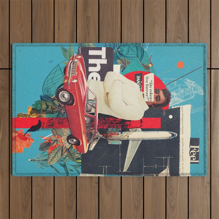 Do Robots live Forever Outdoor Rug Gallery Image 1
