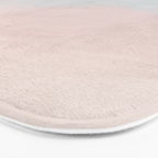 Soothing Seas I - Soft Pink and Blue Sunrise Horizon Ocean for Nursery Abstract Coastal Painting Art Bath Mat Gallery Image 3