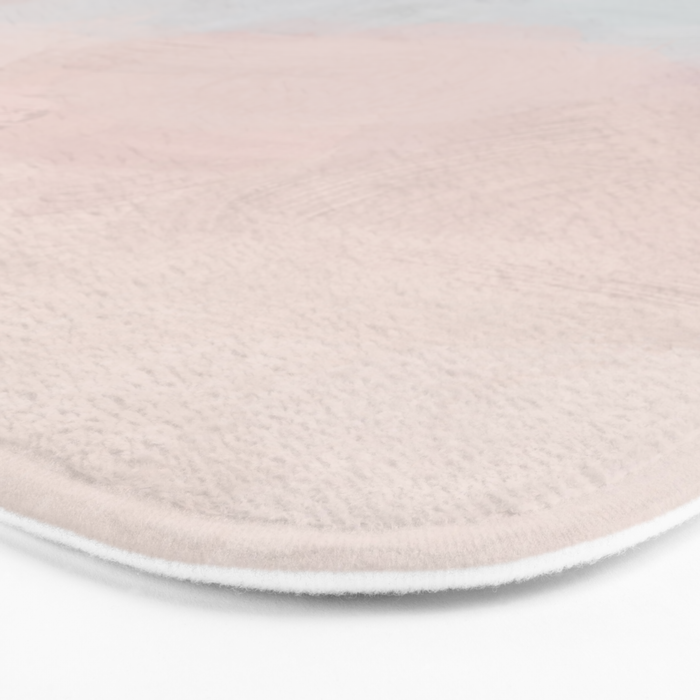 Soothing Seas I - Soft Pink and Blue Sunrise Horizon Ocean for Nursery Abstract Coastal Painting Art Bath Mat Gallery Image 3
