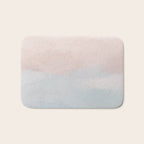 Soothing Seas I - Soft Pink and Blue Sunrise Horizon Ocean for Nursery Abstract Coastal Painting Art Bath Mat Gallery Image 1