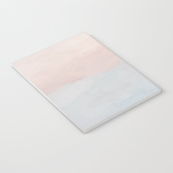Soothing Seas I - Soft Pink and Blue Sunrise Horizon Ocean for Nursery Abstract Coastal Painting Art Notebook Gallery Image 3
