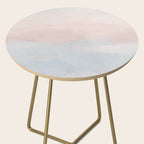 Soothing Seas I - Soft Pink and Blue Sunrise Horizon Ocean for Nursery Abstract Coastal Painting Art Side Table Gallery Image 2