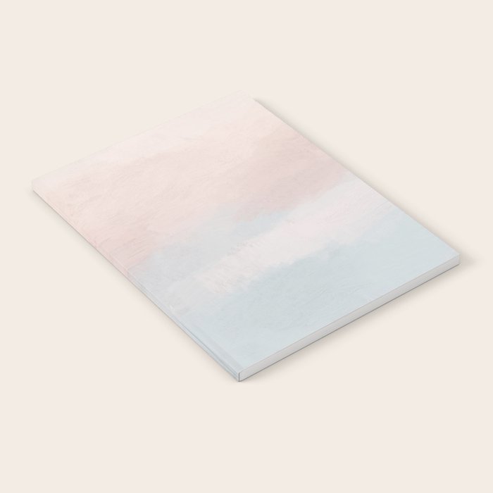 Soothing Seas I - Soft Pink and Blue Sunrise Horizon Ocean for Nursery Abstract Coastal Painting Art Notebook Gallery Image 2