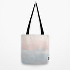 Soothing Seas I - Soft Pink and Blue Sunrise Horizon Ocean for Nursery Abstract Coastal Painting Art Tote Bag Gallery Image 2