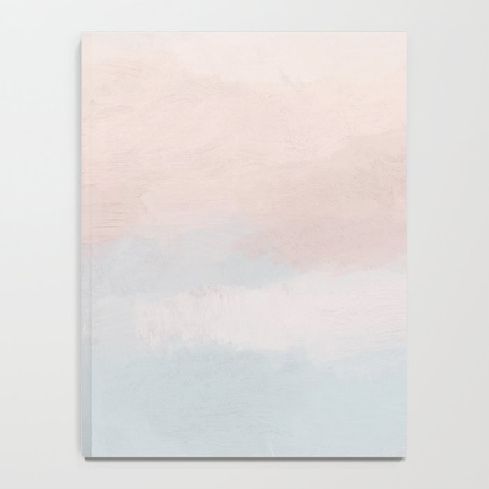 Soothing Seas I - Soft Pink and Blue Sunrise Horizon Ocean for Nursery Abstract Coastal Painting Art Notebook Gallery Image 4