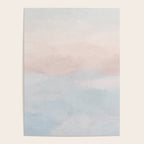 Soothing Seas I - Soft Pink and Blue Sunrise Horizon Ocean for Nursery Abstract Coastal Painting Art Poster Gallery Image 4