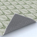 Linocut Palm Leaves - Paradise Green  Rug Gallery Image 4