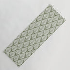 Linocut Palm Leaves - Paradise Green  Yoga Mat Gallery Image 1