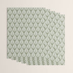 Linocut Palm Leaves - Paradise Green  Wrapping Paper Gallery Image 3