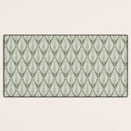 Linocut Palm Leaves - Paradise Green  Desk Mat Gallery Image 3