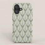 Linocut Palm Leaves - Paradise Green  iPhone Case Gallery Image 1