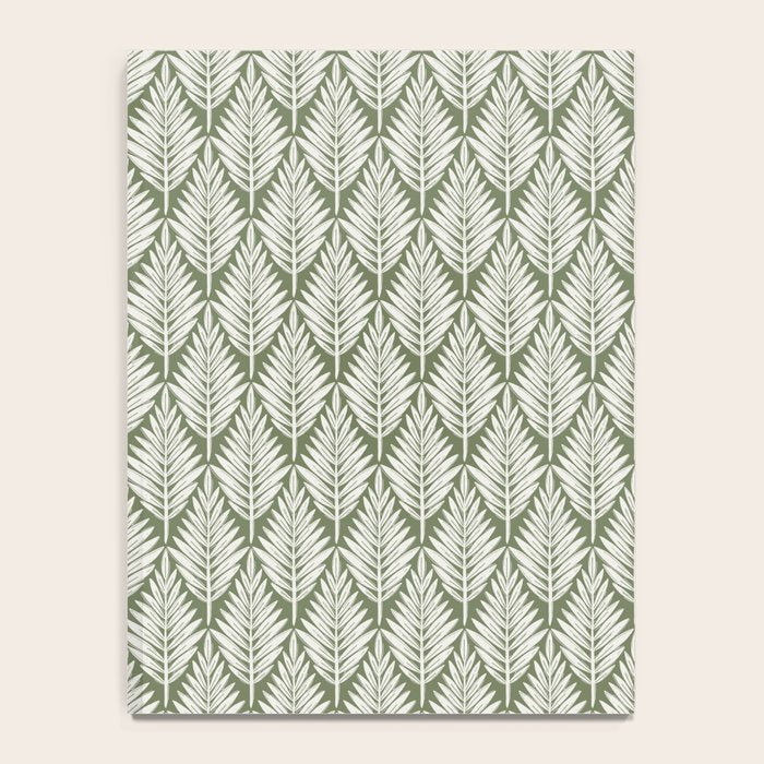 Linocut Palm Leaves - Paradise Green  Notebook Gallery Image 4