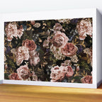 Vintage & Shabby Chic- Real Roses And Peonies Lush Midnight Flowers Botanical Garden Wall Mural Gallery Image 2