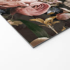 Vintage & Shabby Chic- Real Roses And Peonies Lush Midnight Flowers Botanical Garden Welcome Mat Gallery Image 2