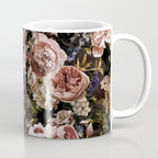 Vintage & Shabby Chic- Real Roses And Peonies Lush Midnight Flowers Botanical Garden Coffee Mug Gallery Image 1