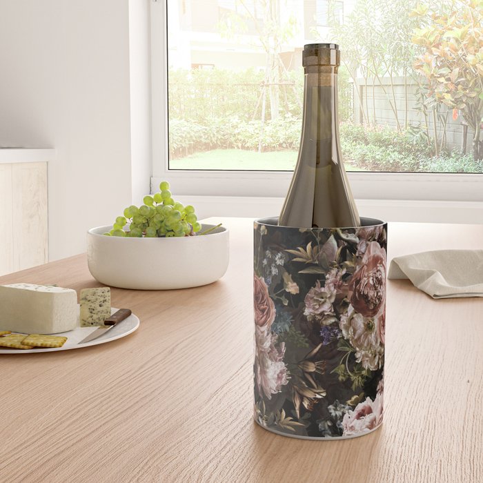 Vintage & Shabby Chic- Real Roses And Peonies Lush Midnight Flowers Botanical Garden Wine Chiller Gallery Image 4