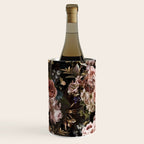 Vintage & Shabby Chic- Real Roses And Peonies Lush Midnight Flowers Botanical Garden Wine Chiller Gallery Image 1