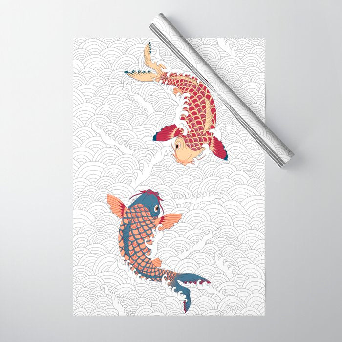 koi fish bold graphic Wrapping Paper Gallery Image 1