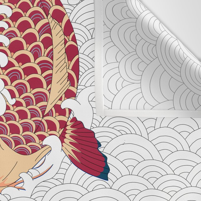 koi fish bold graphic Wall Tapestry Gallery Image 3