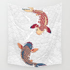 koi fish bold graphic Wall Tapestry Gallery Image 4