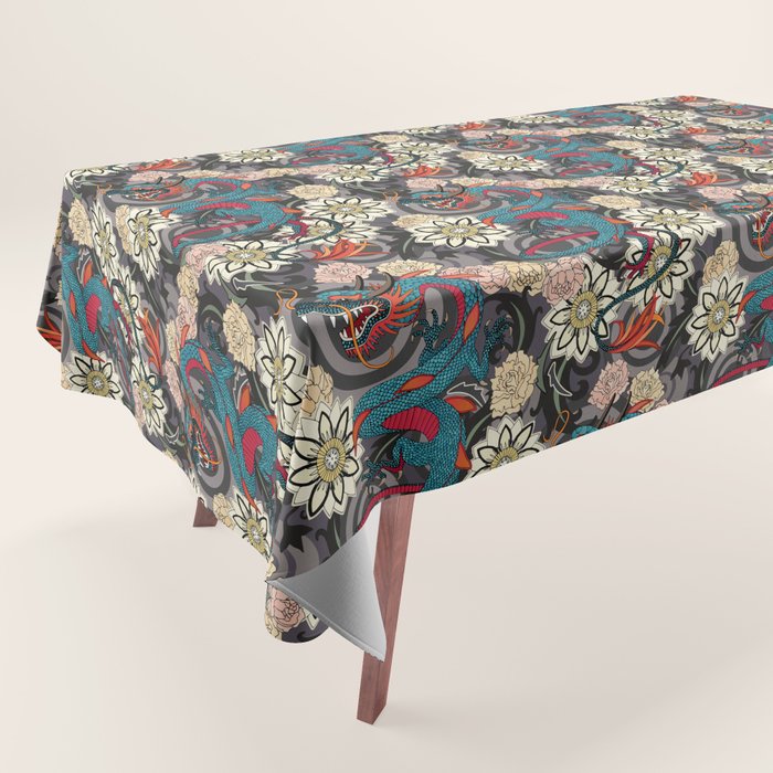 dragon tattoo dark Tablecloth Gallery Image 1