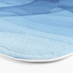 Whale blue ocean Bath Mat Gallery Image 3