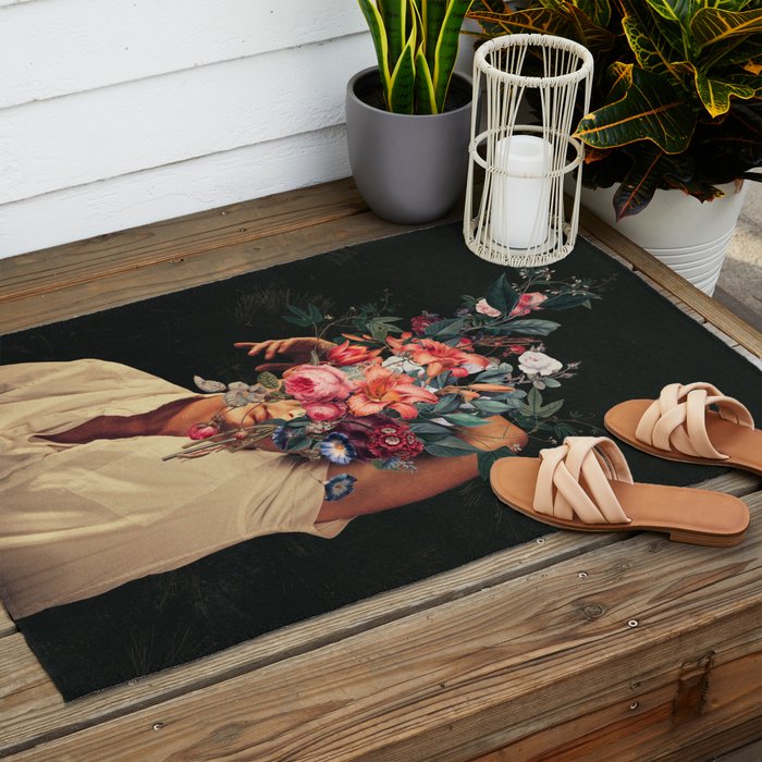 Roses Bloomed every time I Thought of You Outdoor Rug Gallery Image 2