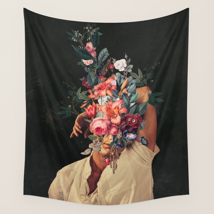 Roses Bloomed every time I Thought of You Wall Tapestry Gallery Image 4
